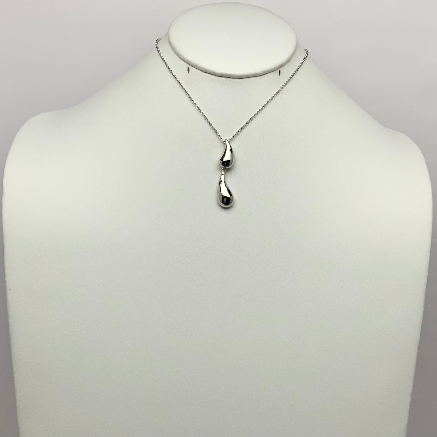 Elegant Double Teardrop Necklace