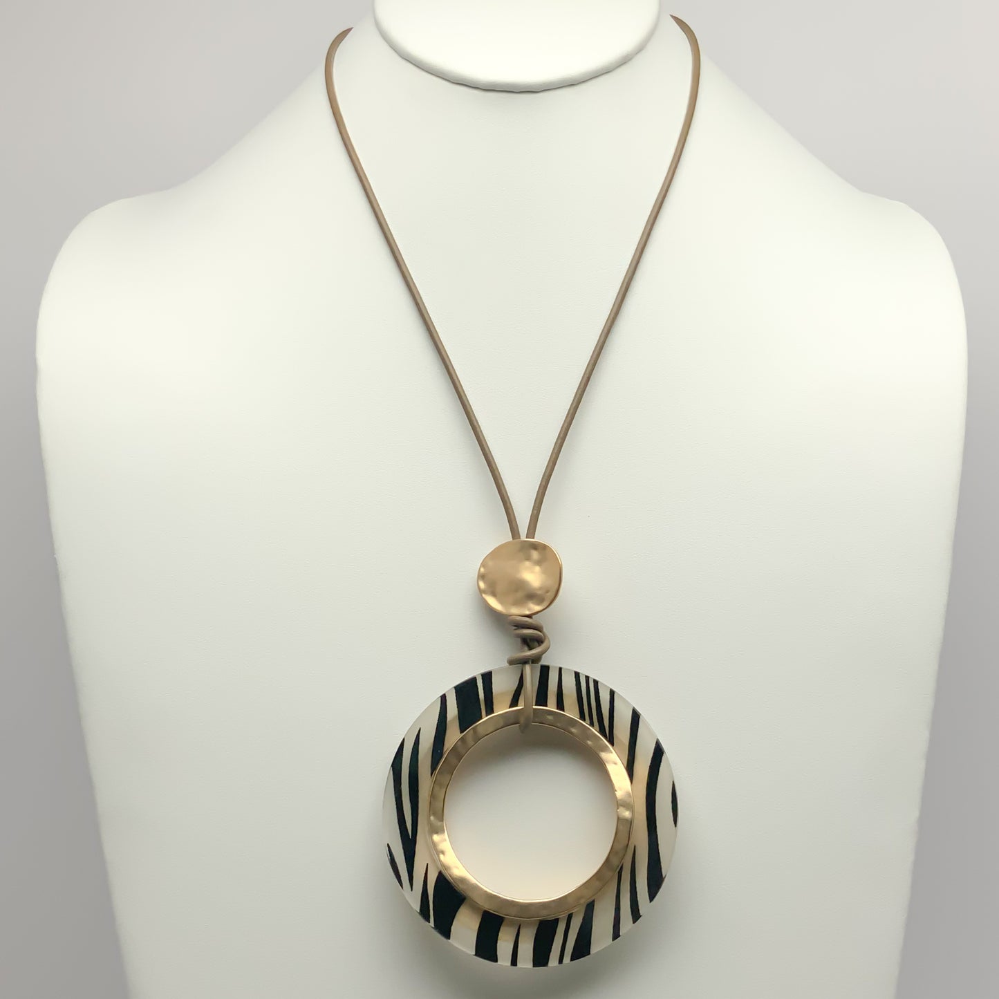 Wavy Lucite Hoop Drop Necklace