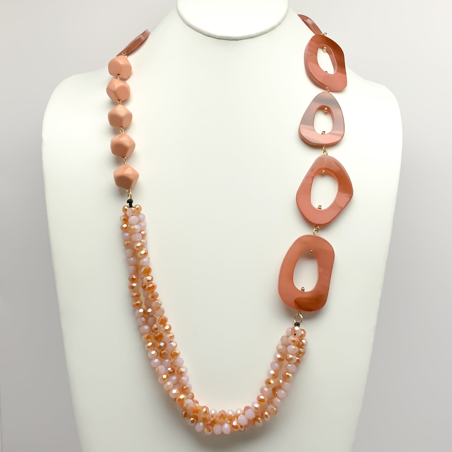Rhinestone and Lucite Necklace