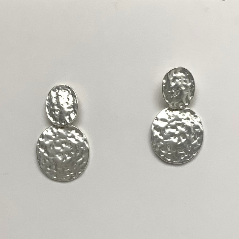 Hammered Textured Clip On Earrings