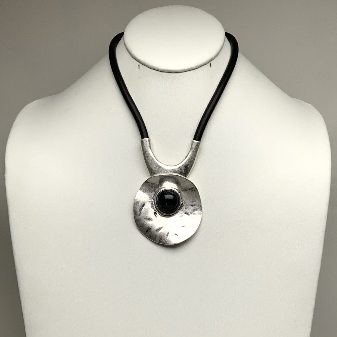 Futuristic Lucite Stone Necklace