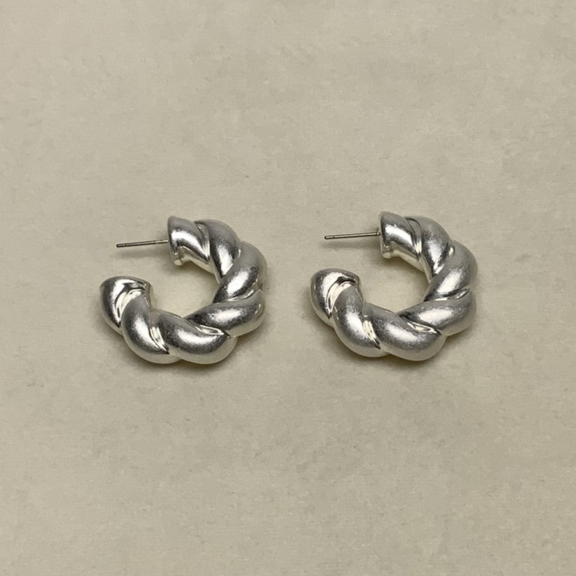 Chunky Intertwined Hoop Earrings