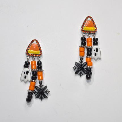 Candy Corn and Ghost Drop Earrings