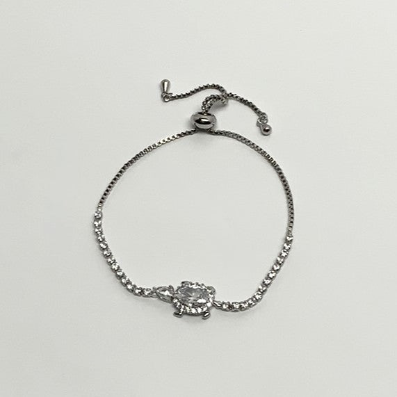 Crystal Turtle Adjustable Bracelet