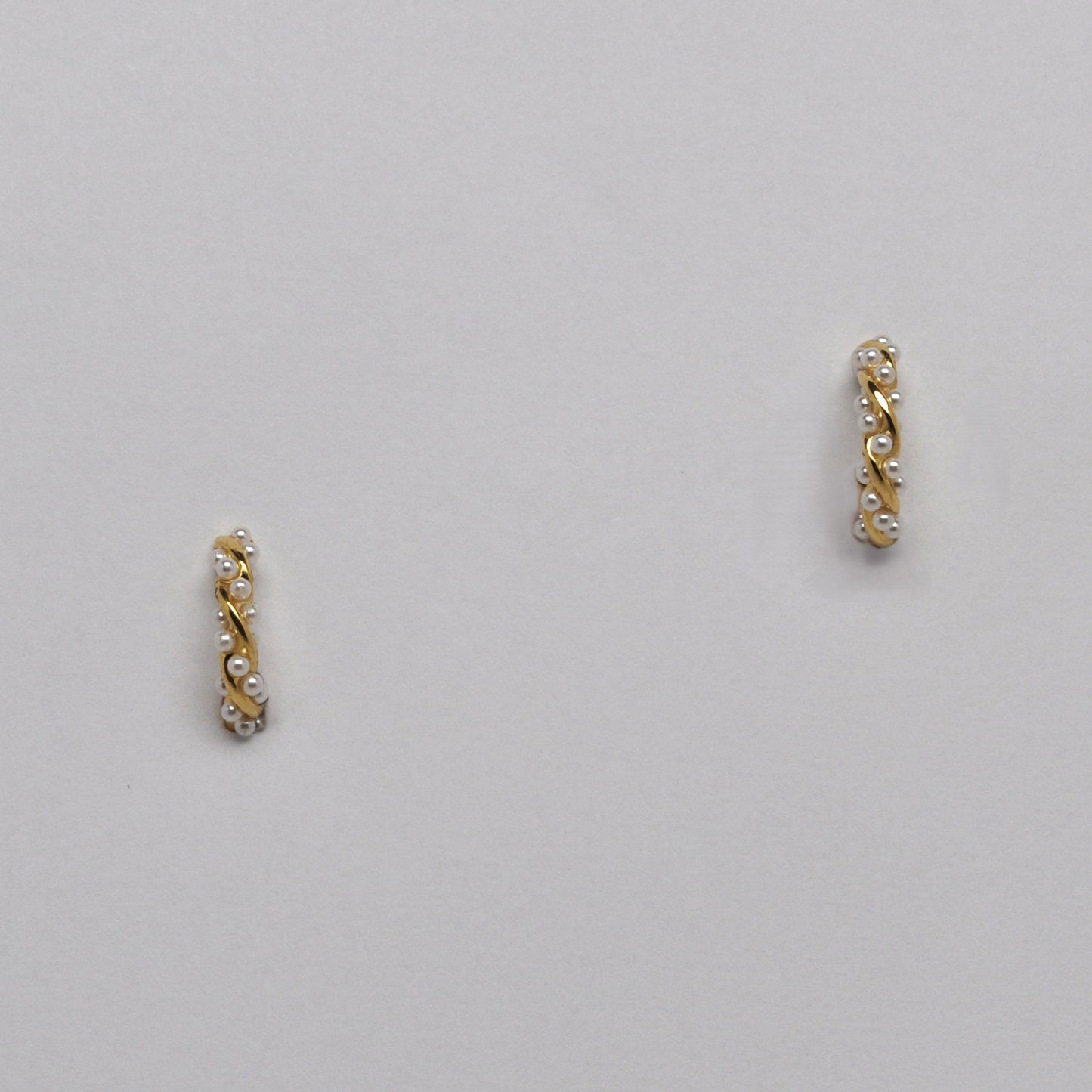 Twisted Pearl Mini Hoop Earrings