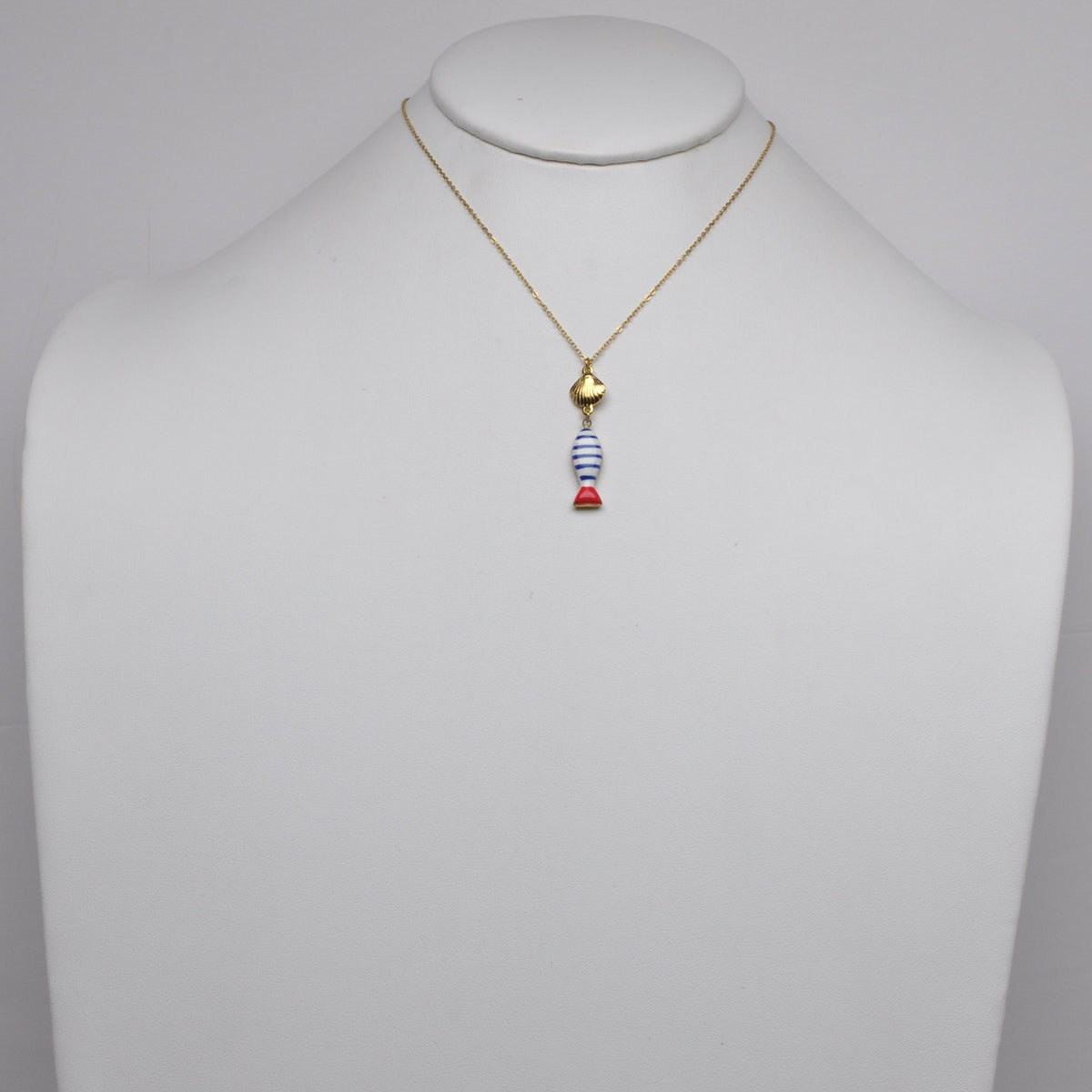 Stainless Steal Nautical Sardine Fish Pendant Necklace