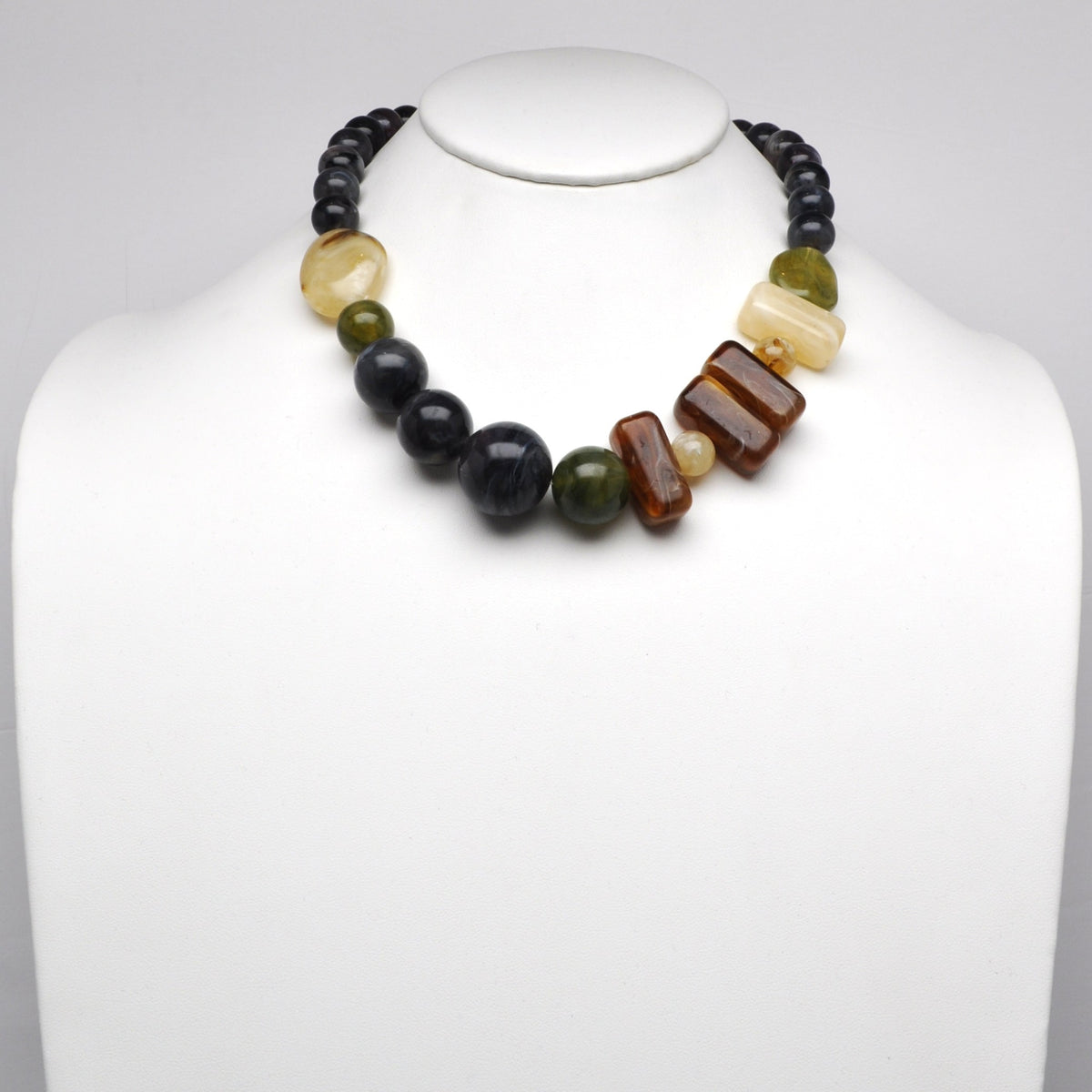 Mixed Lucite Beads Statement Necklace