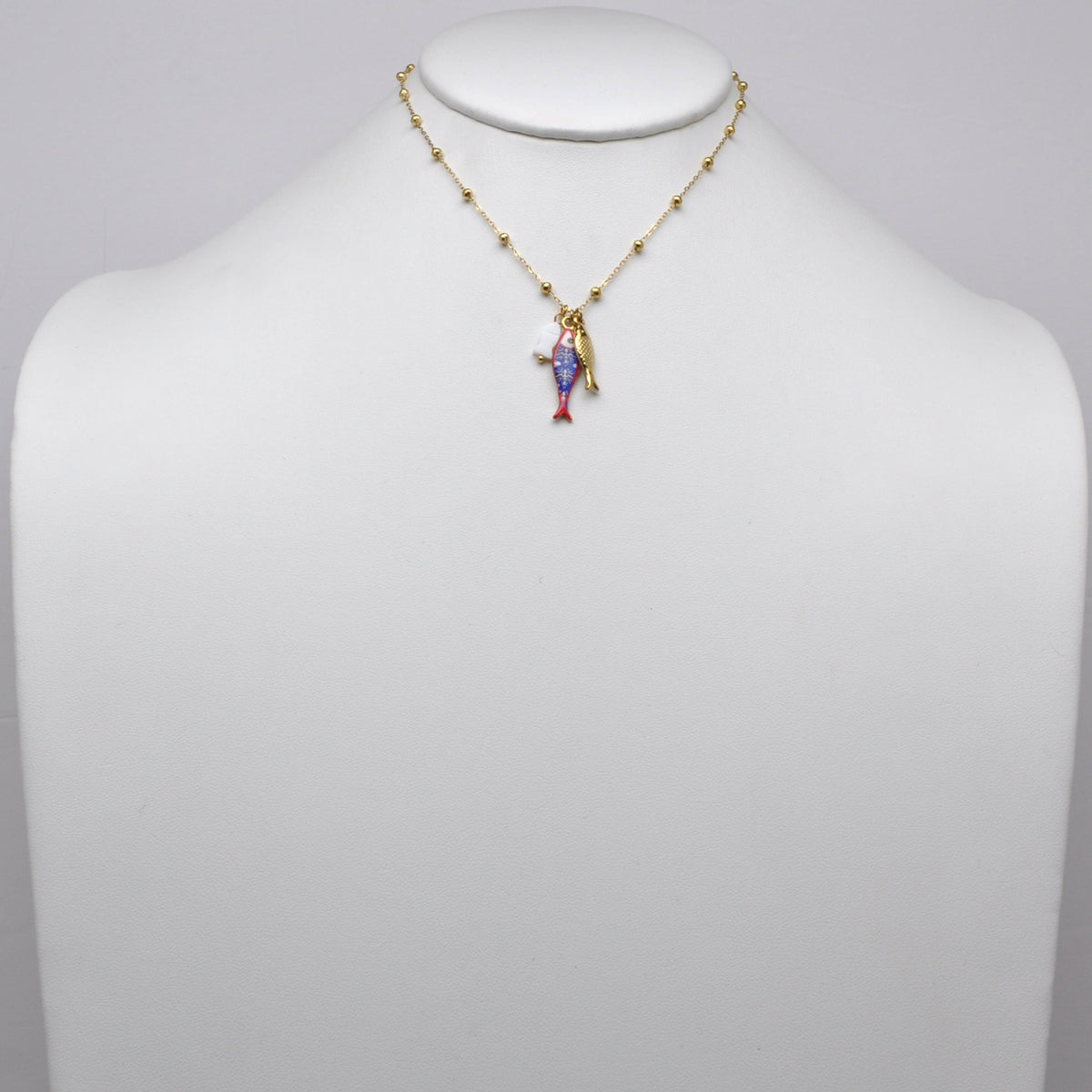 Stainless Steel Fish Pendant Charm Necklace