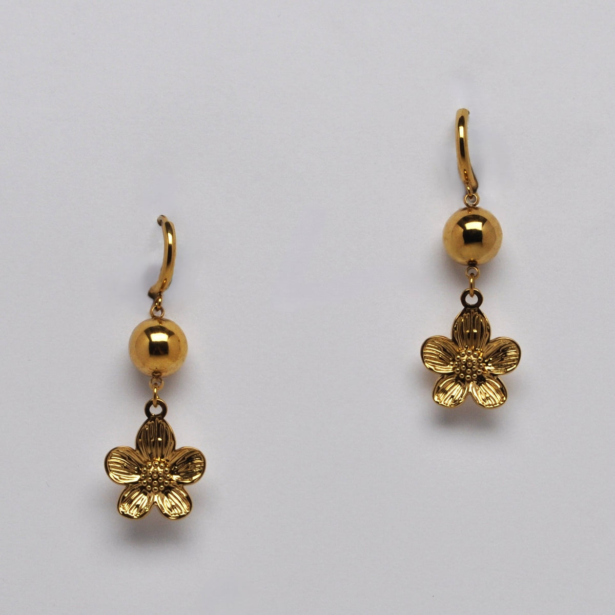 Flower Dangle Statement Earrings