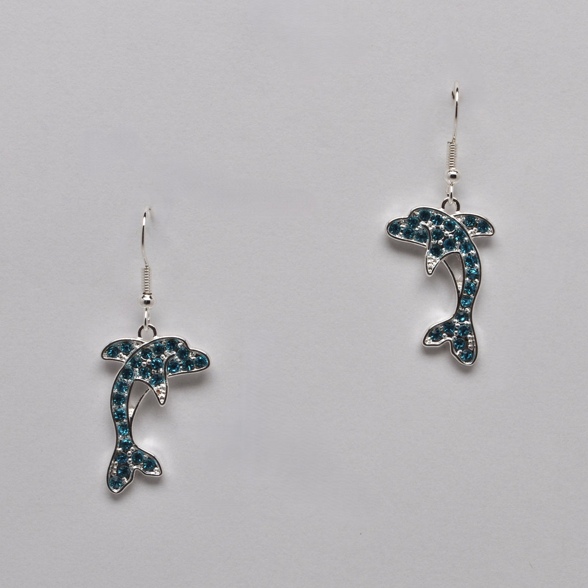 Dolphin Bling Nautical Earrings