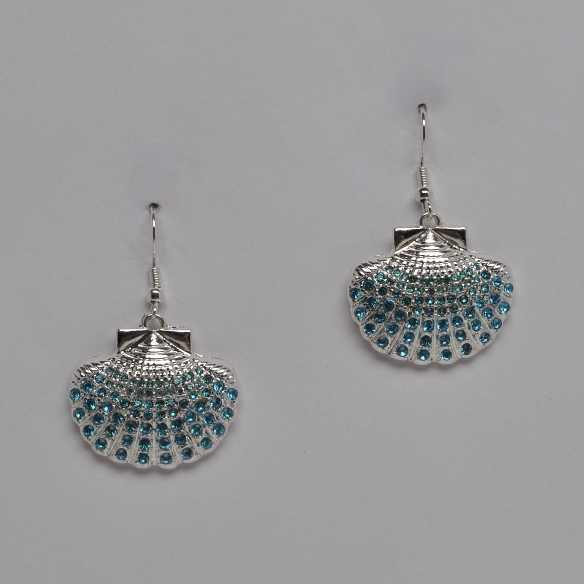 Rhinestone Seashell Drop Earrings