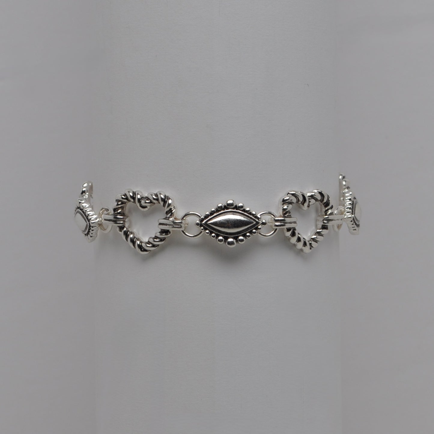 Rope Twist Style Heart Bracelet