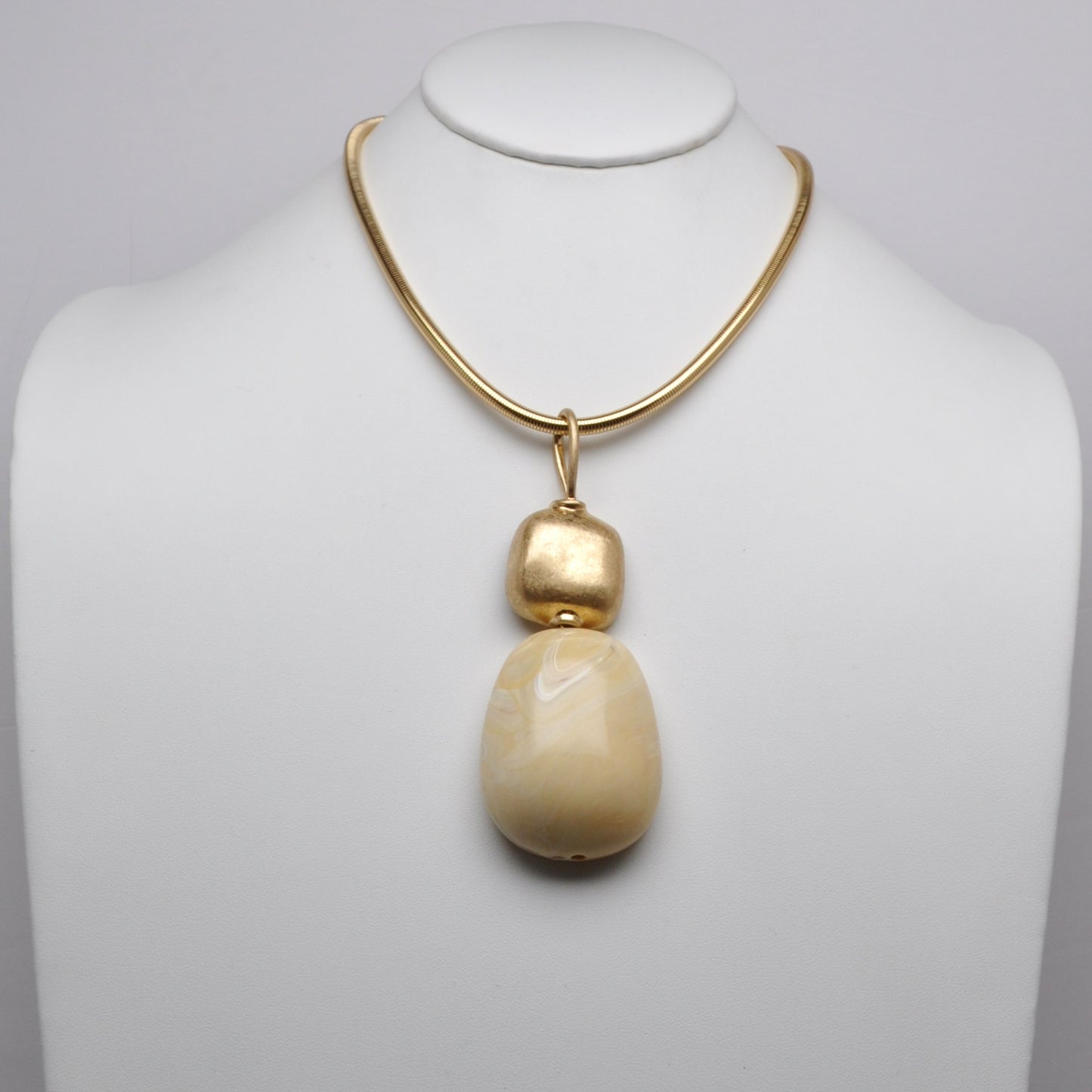 Stacked Pebble Pendant Necklace