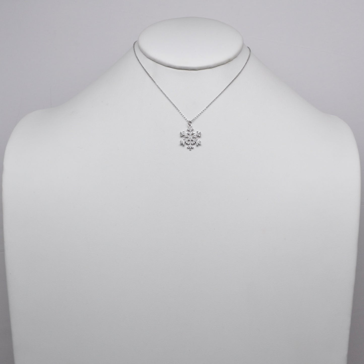 Cubic Zirconia Snowflake Pendant Necklace