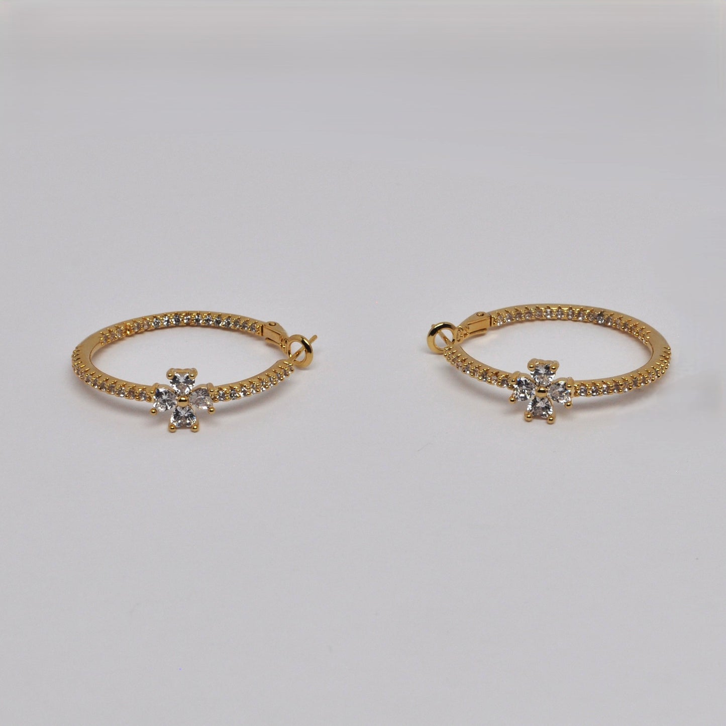 Lucky Charm Pave Hoop Earrings