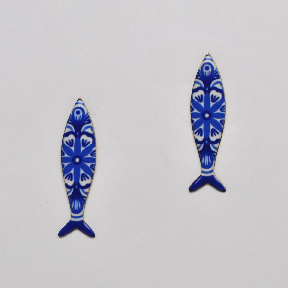 Azulego Tile Design Sardine Earrings