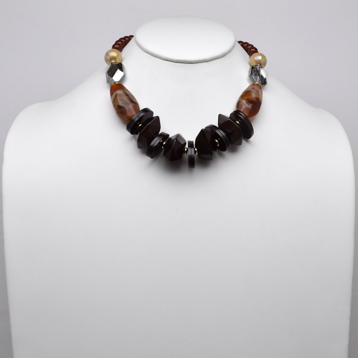 Faceted Resin Disc Collar Necklace