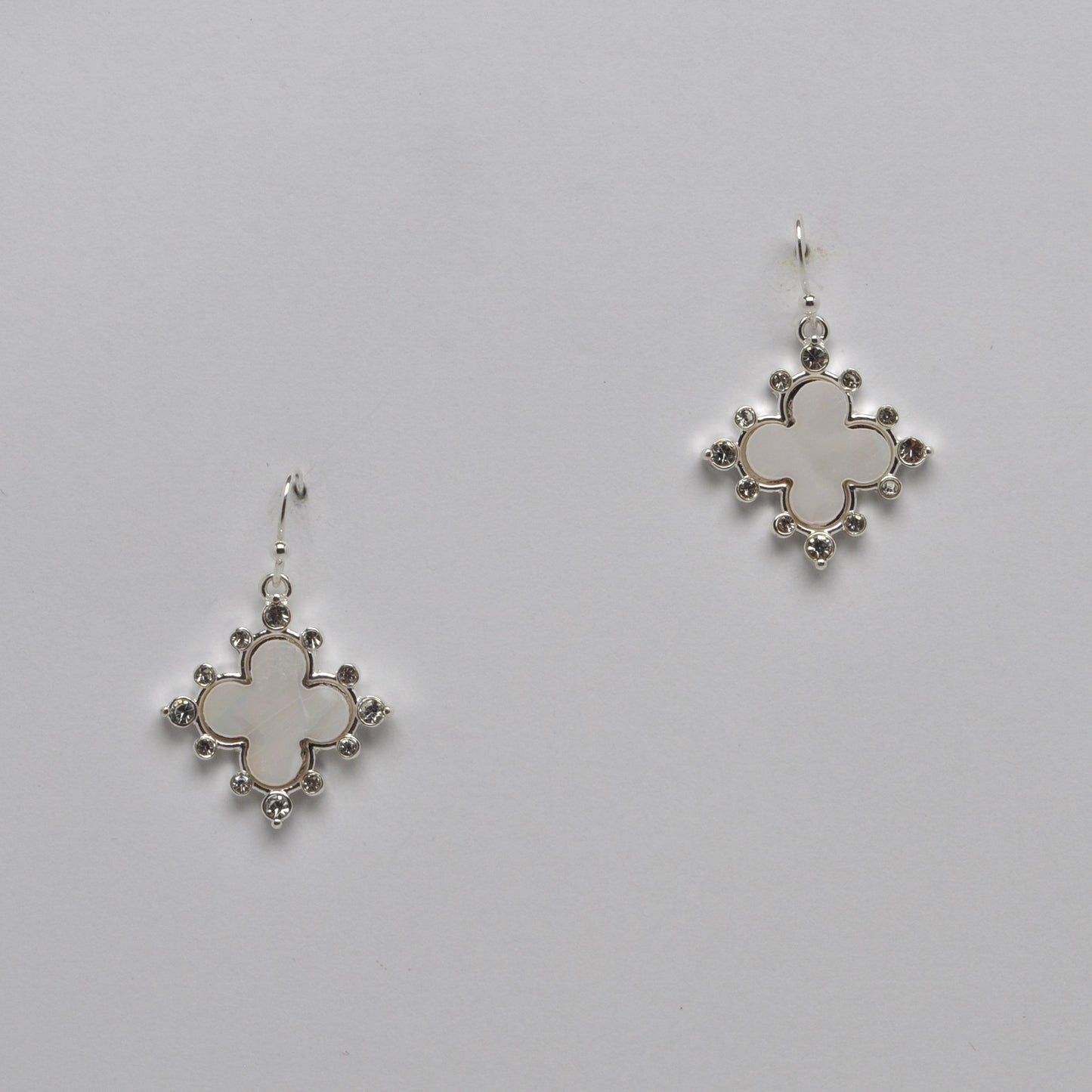 Designer Bling Clover Earrings
