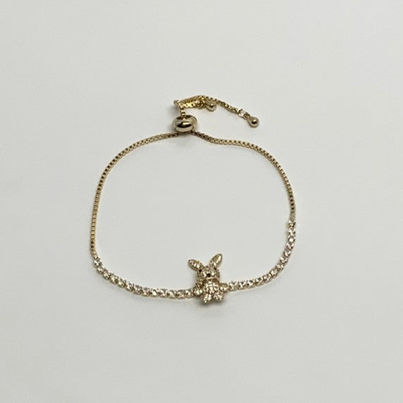 Crystal Bunny Adjustable Bracelet