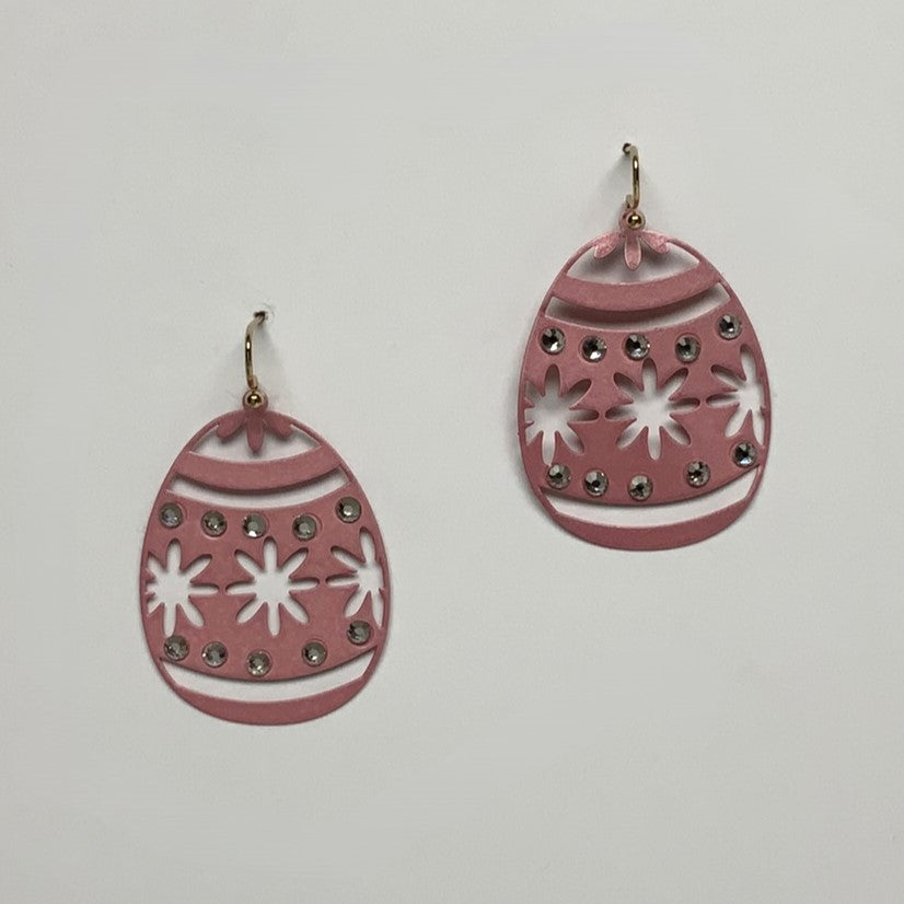 Rhinestone Easter Egg Earrings