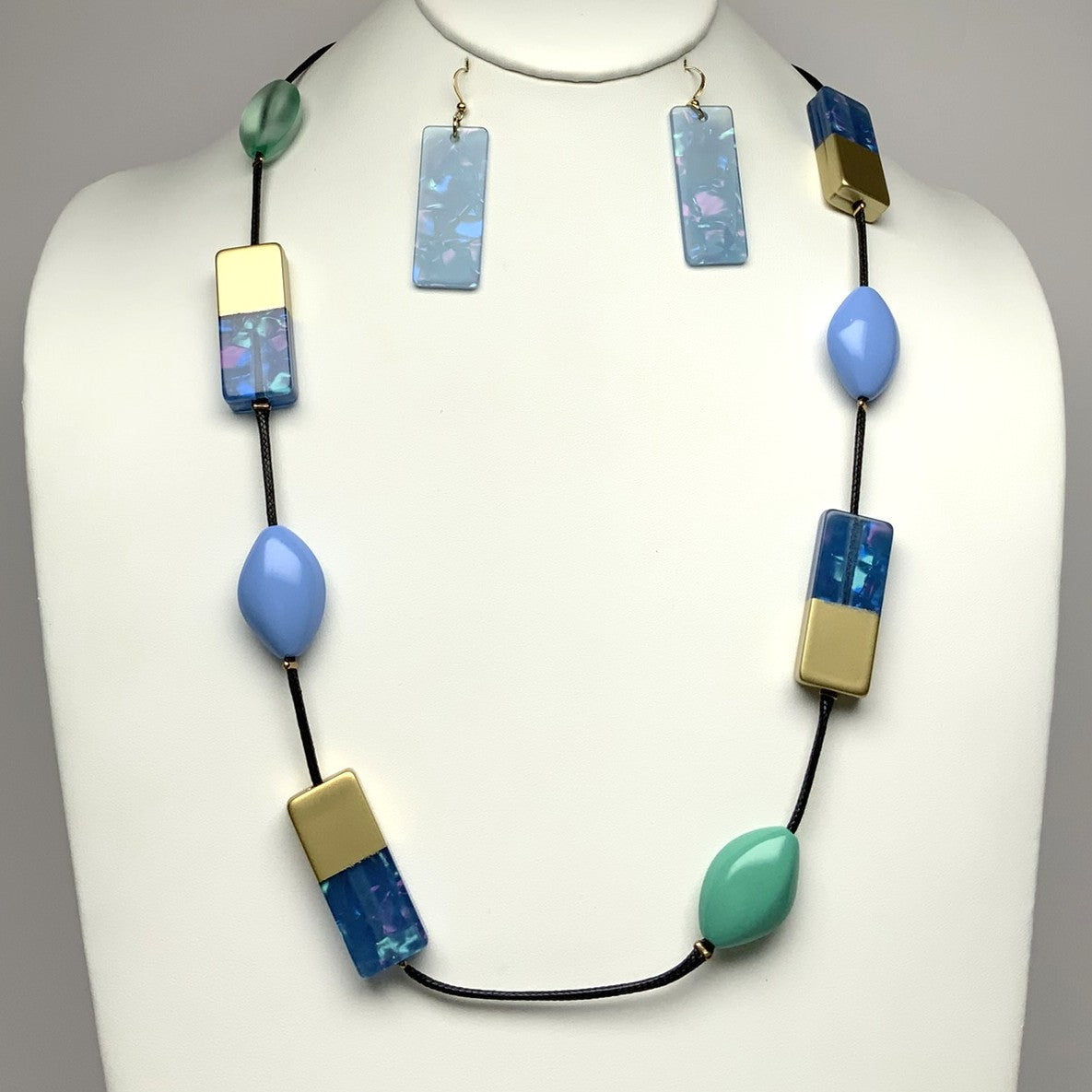 Long Vinyl Cord with Lucite and Acrylic Findings