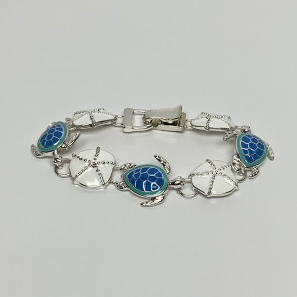 Sand Dollar Turtle Clasp Bracelet