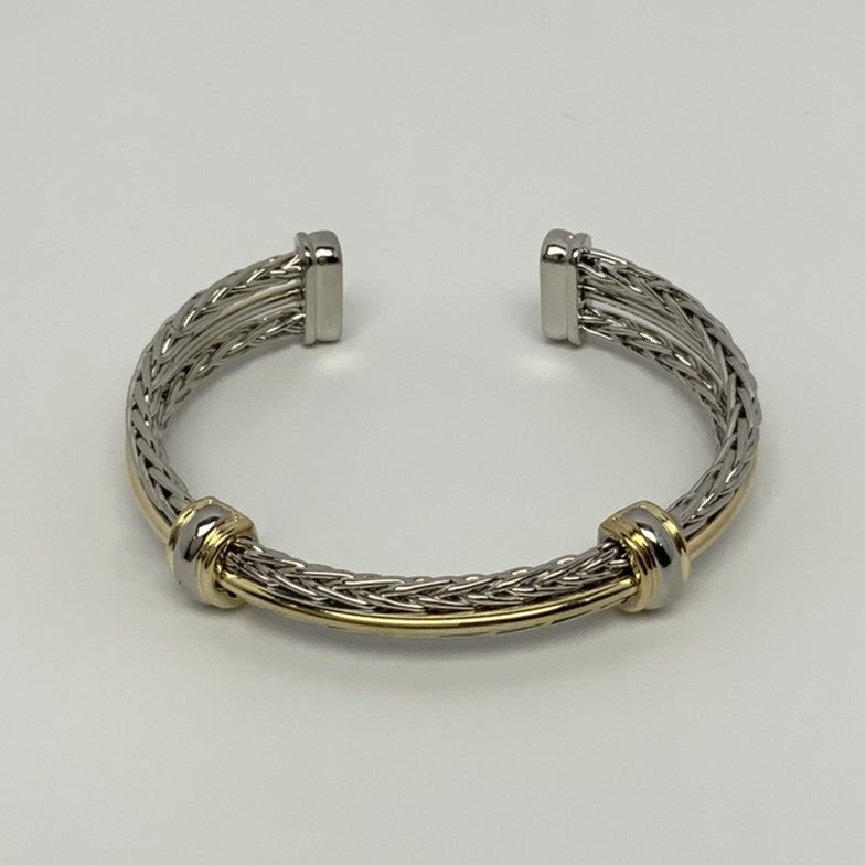 Braided Designer Line Cuff Bracelet