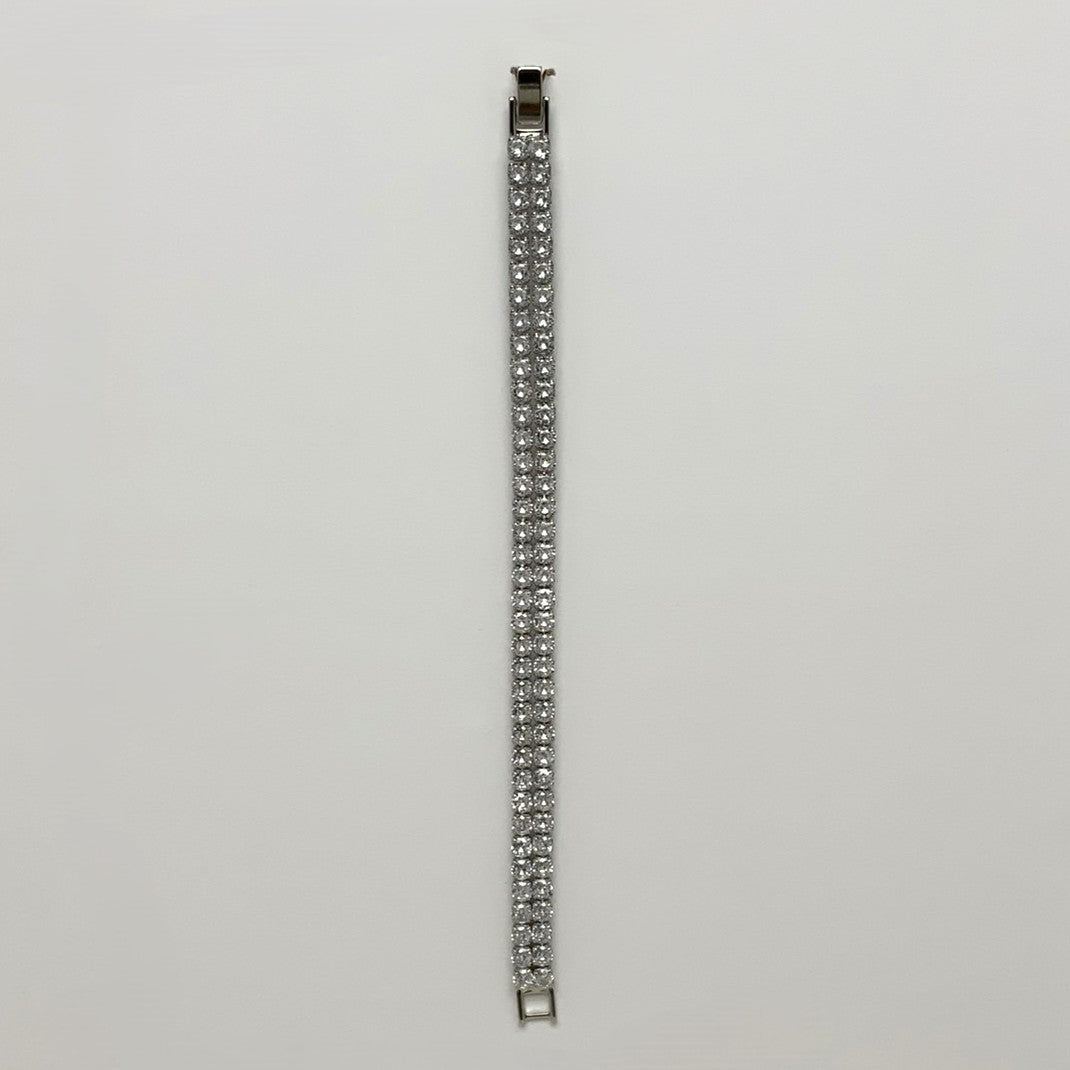 Two Layer Cubic Zirconia Clasp Bracelet