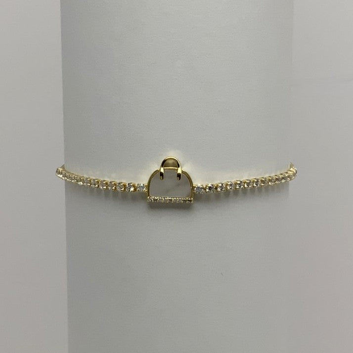 Rhinestones Bag Charm Bracelet