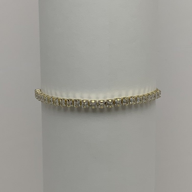 Gold Mid-Size Rhinestones Bracelet