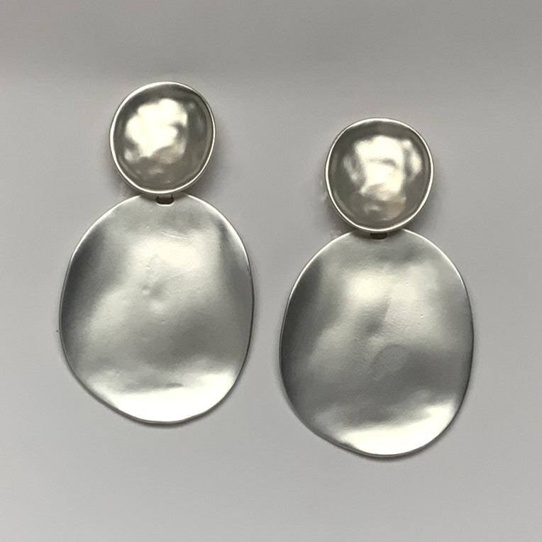 Large Metal Circle Clip Earring