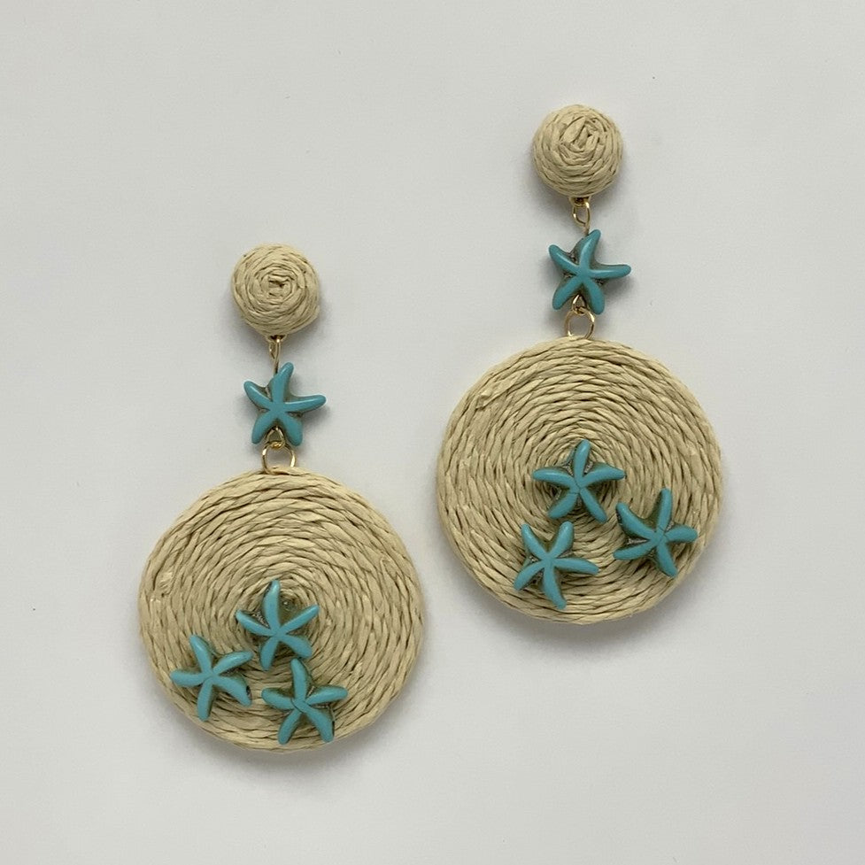 Twine Circle Starfish Earrings
