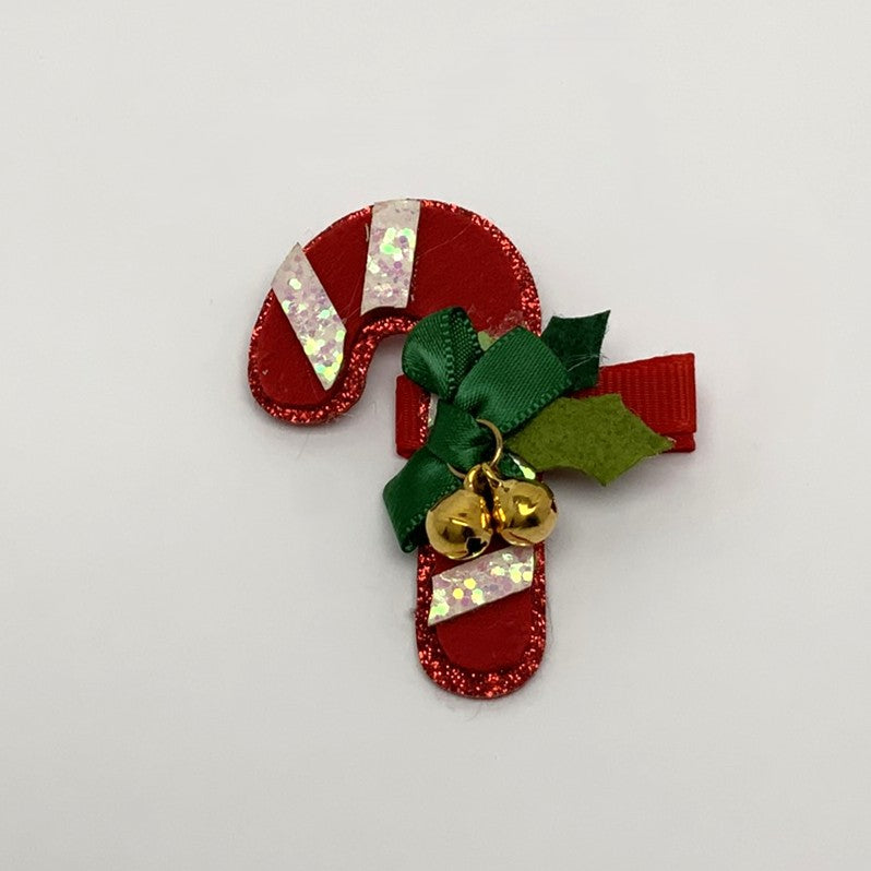 Candy Cane Christmas Hair Clip
