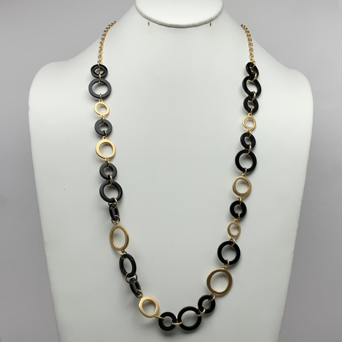 Long Lucite Small Circle Necklace