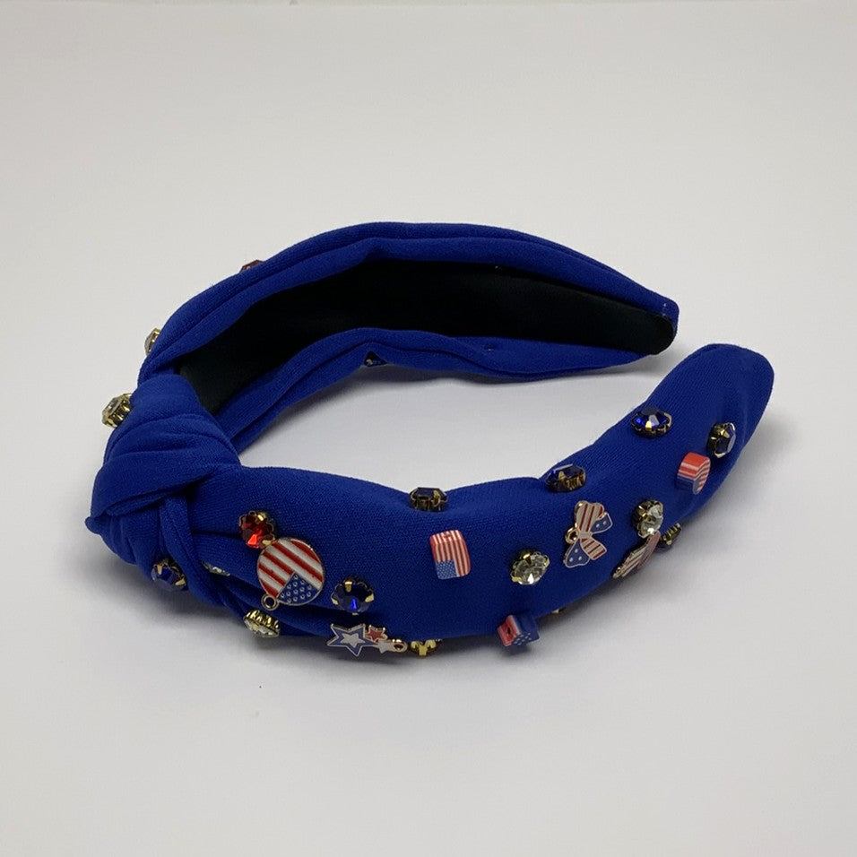 Knot Style Fourth of July Charm Headband