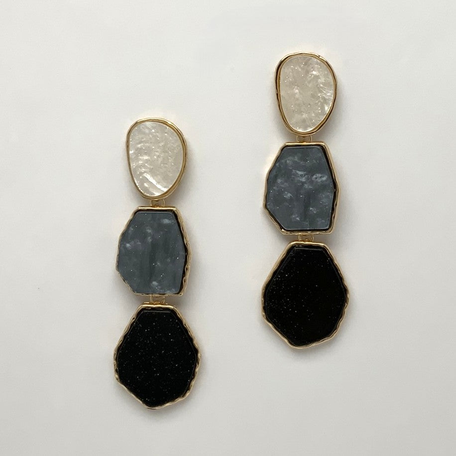 Abstract Cut Lucite Drop Earrings