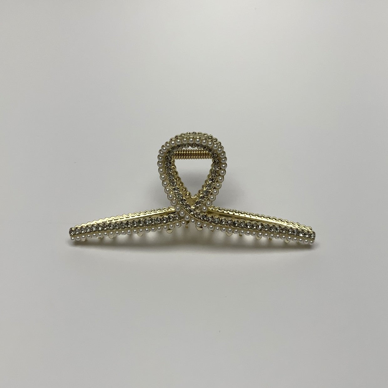 Twist Pearl Crystal Hair Claw Clip