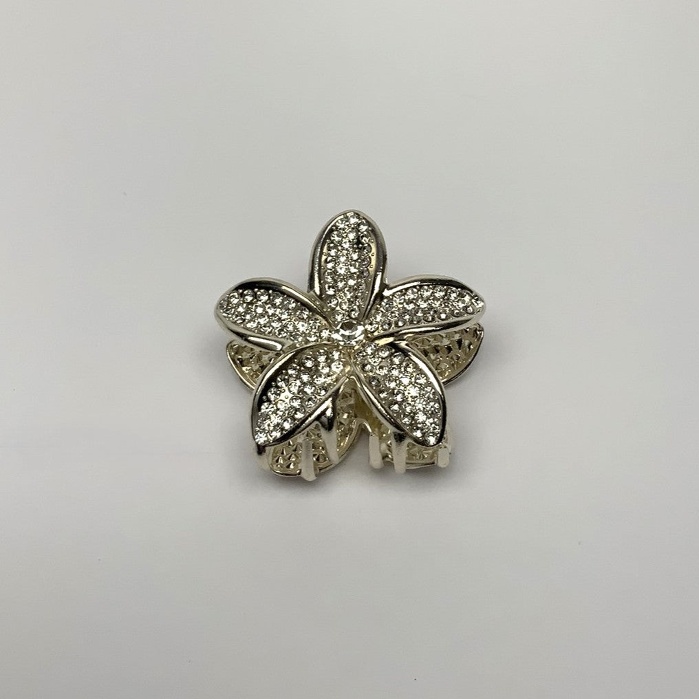 Small Crystal Flower Hair Claw Clip