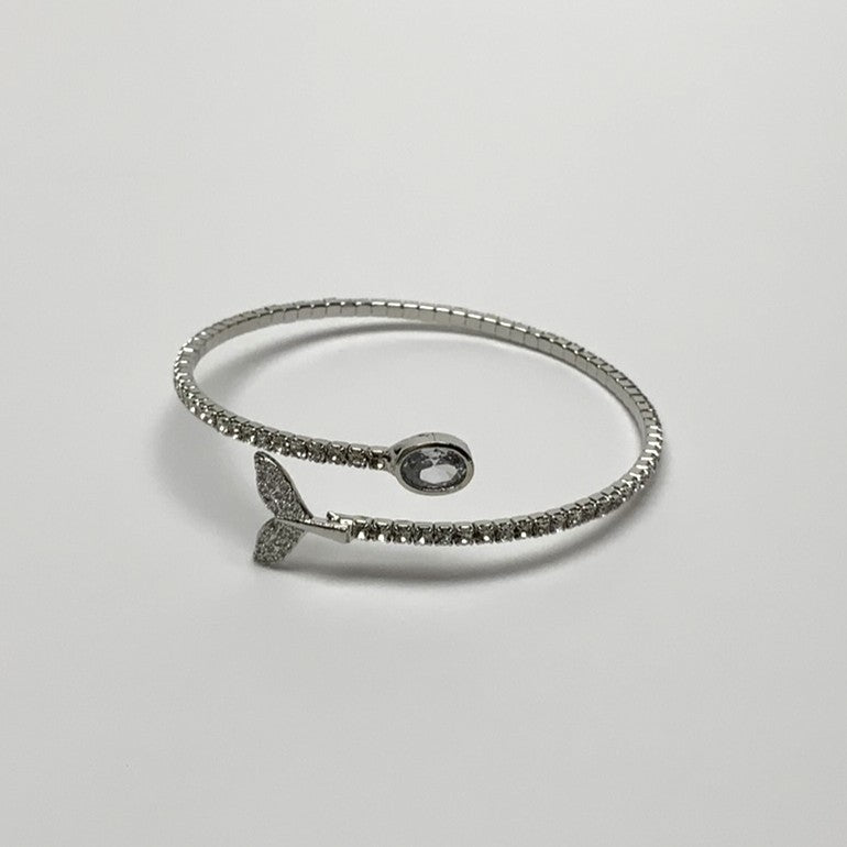 Dolphin Tail Crystal Wrap Bracelet