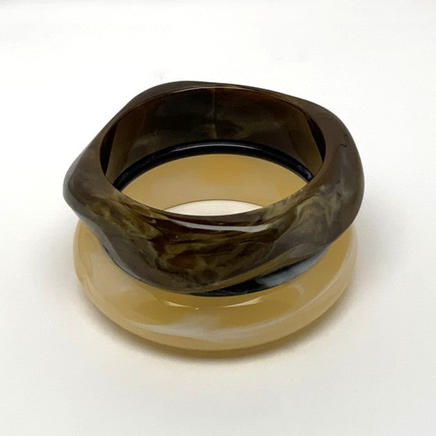 Chunky Abstract Lucite Bracelet Stack
