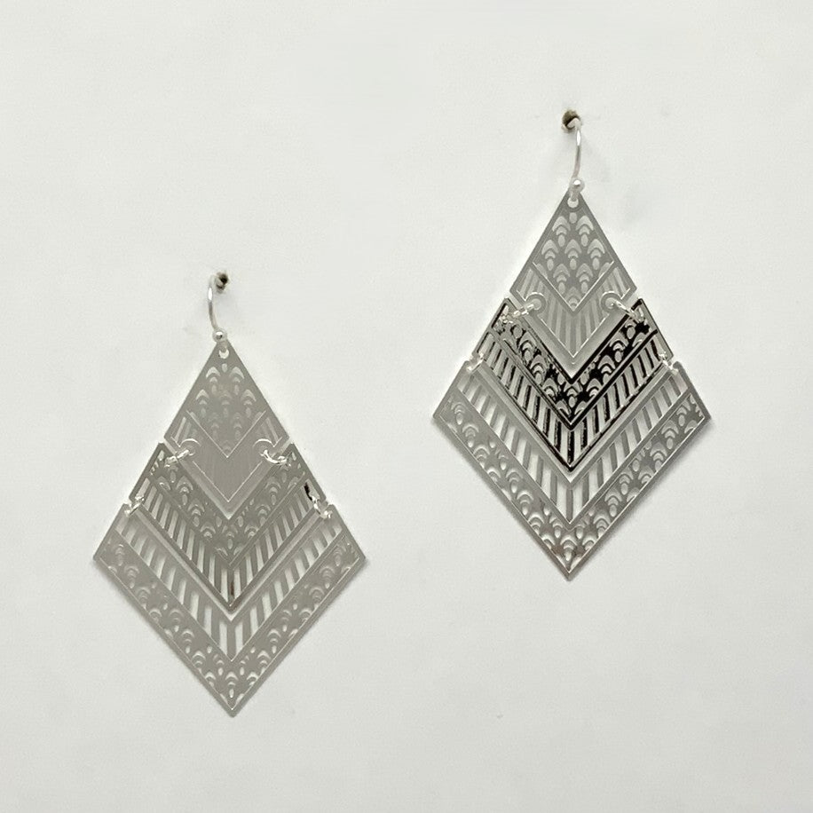 Rhombus Shaped Design Earrings