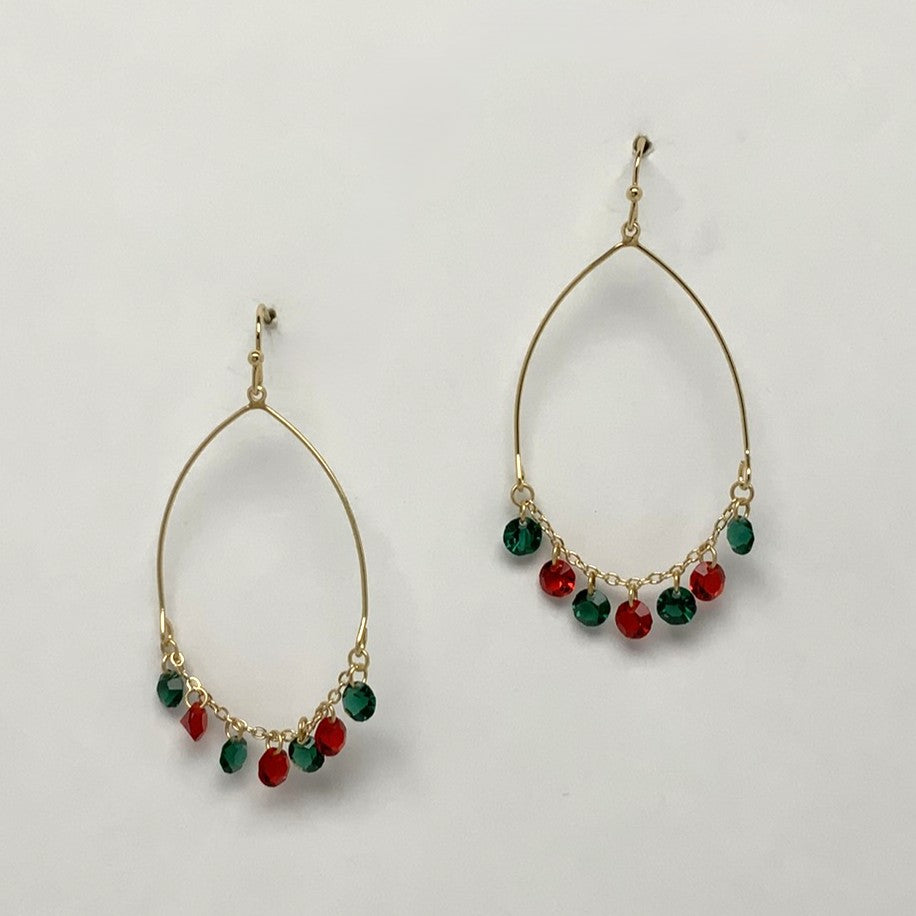 Teardrop Dangle Crystal Earrings