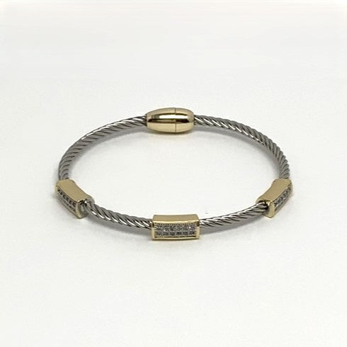 Twist Rope Design w/bars Bracelet