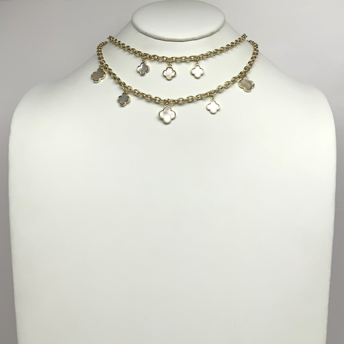 Clover Double Layered Necklace