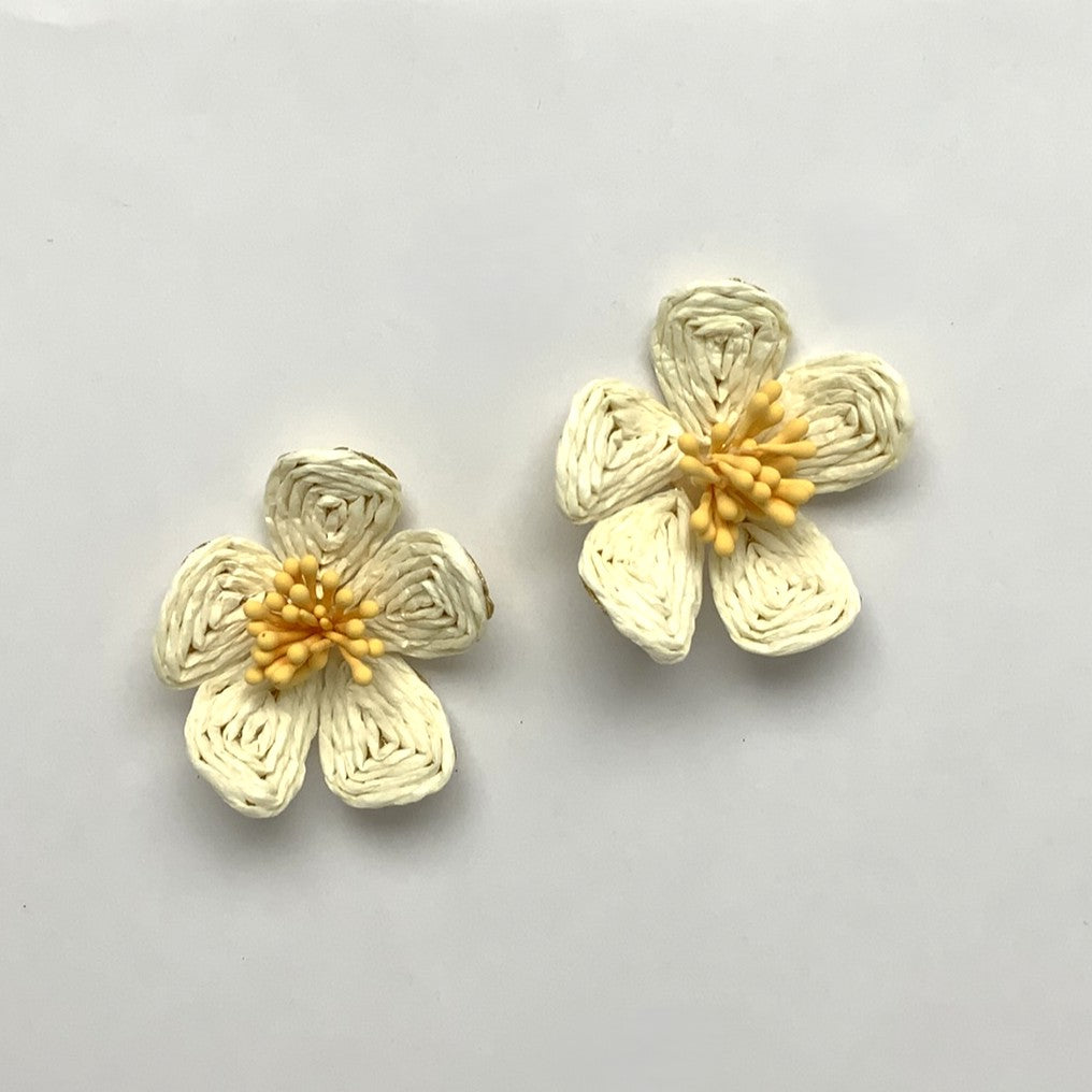 Twine Statement Flower Earrings