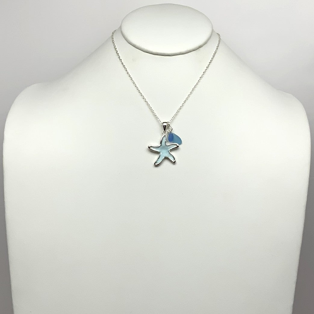 Enamel Starfish Charm Necklace