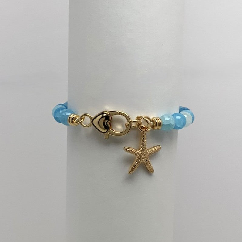 Beaded Starfish Clasp Bracelet