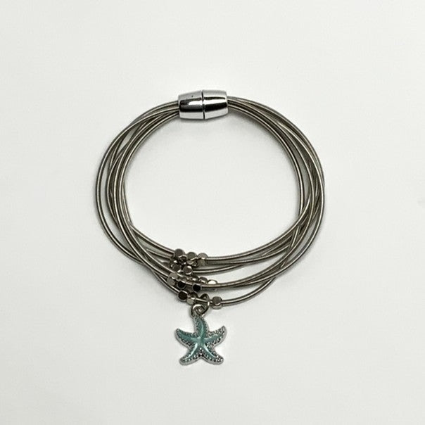 Layered Starfish Snake Chain Bracelet