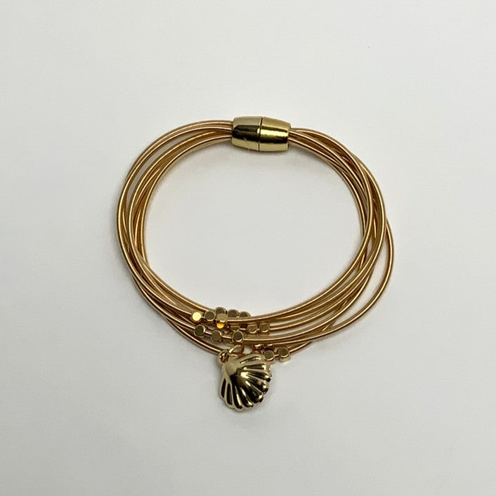 Layered Shell Snack Chain Bracelet