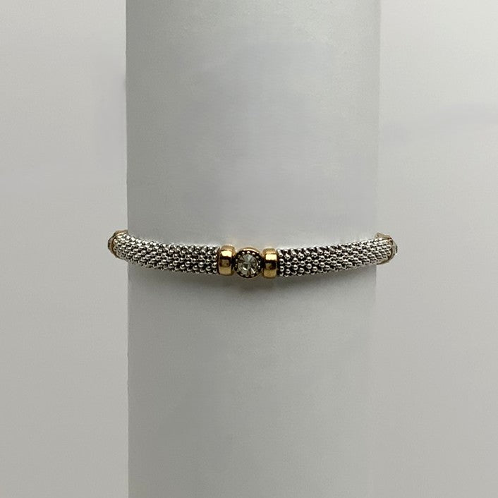 Textured Diamond Charm Bracelet
